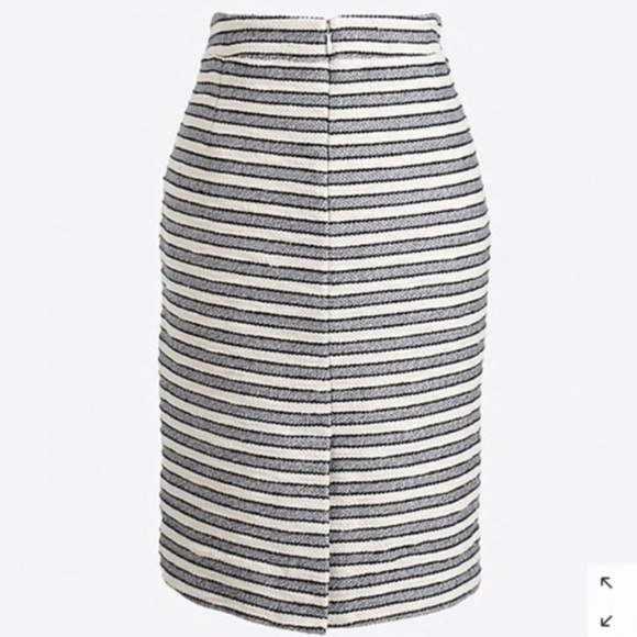 J.Crew Striped Terry Embroidered Pencil Skirt - Picture 2 of 11